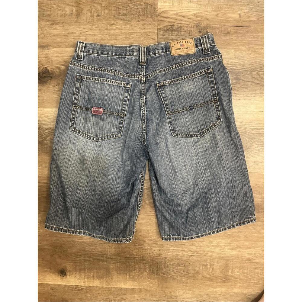 U.S. Polo Assn Carpenter Denim Blue Jeans Shorts Vintage, Size 32, Y2K, 90s - Picture 5 of 5